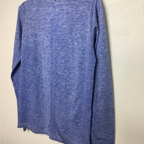 Nike Dri-Fit Blue 1/4 Zip Athletic Pullover Top Women’s Large Texting Wrists - Picture 9 of 16